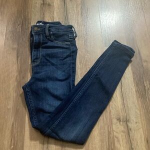 HOLLISTER Jean Leggings Ultra High Rise Size‎ 0S Dark Wash Stretch